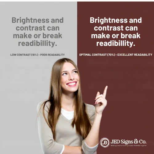 Brightness & Contrast — marketing sample for JED Signs & Co.