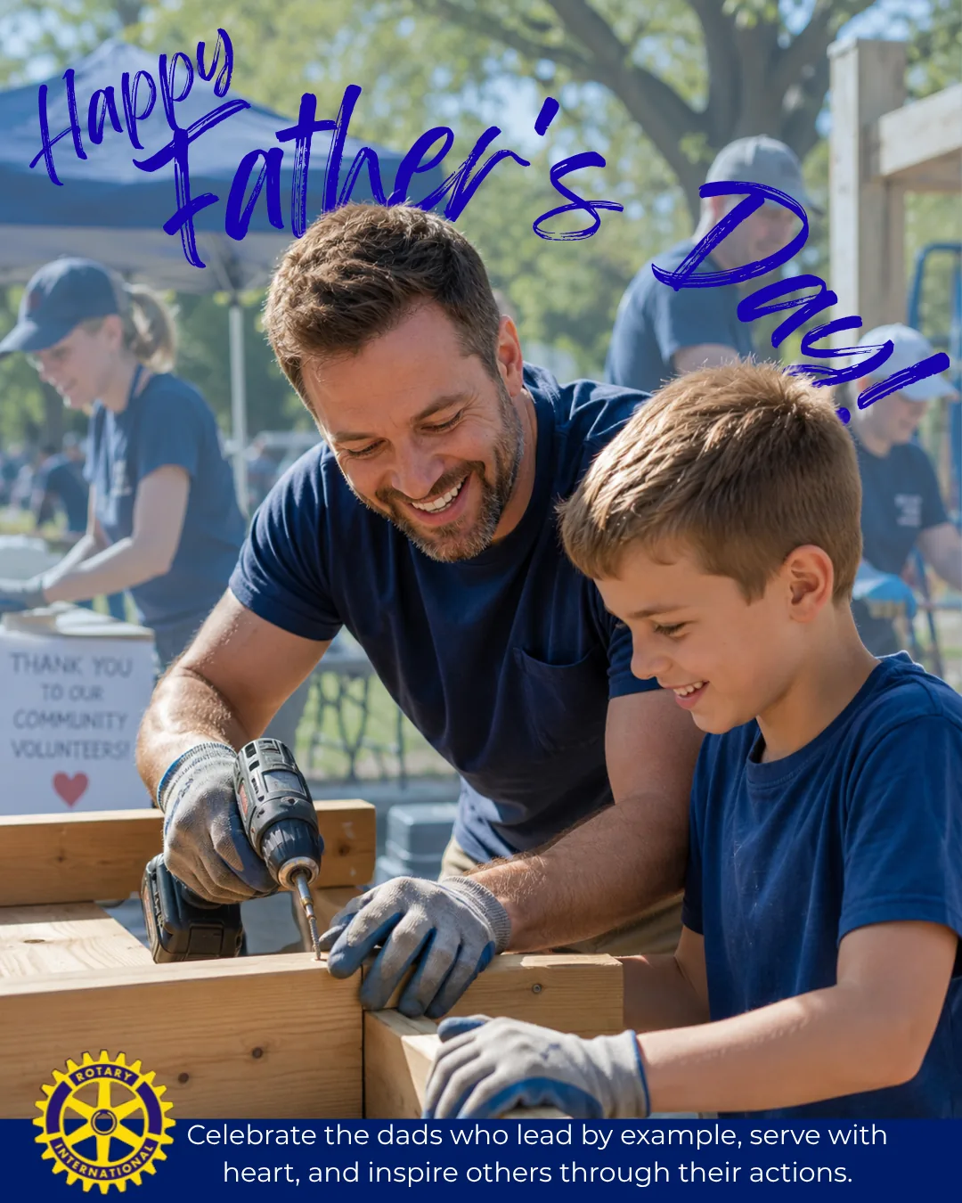 Father’s Day Community Post — portfolio design sample for Burlington Rotary